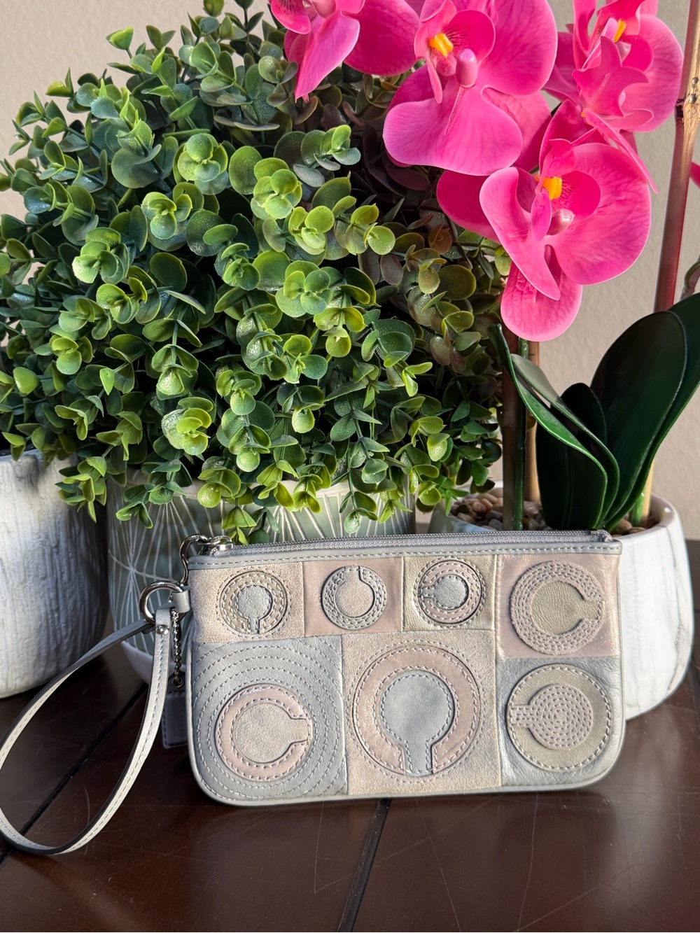 Coach patchwork wristlet